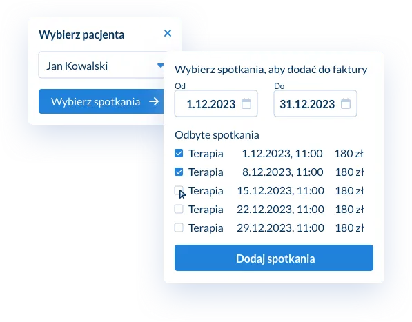 Wygodne wystawianie faktur dla terapeutów